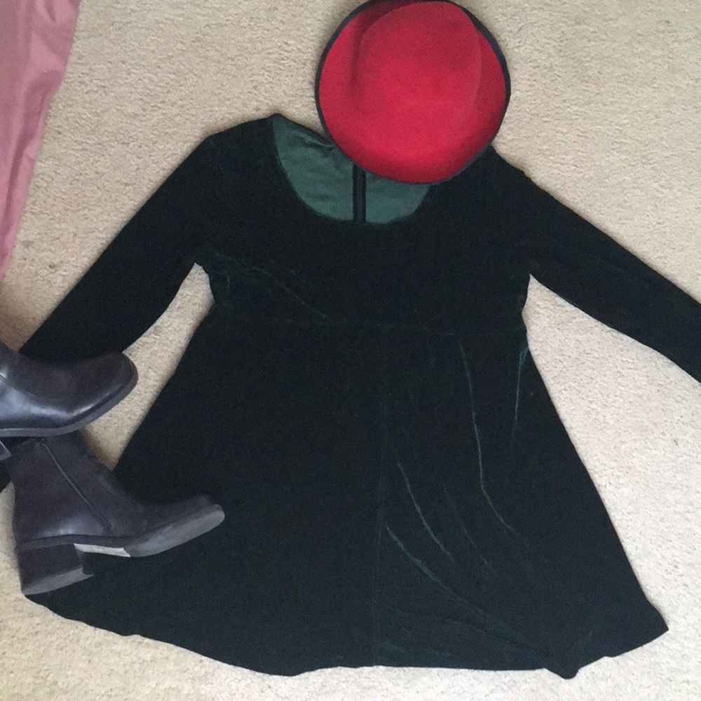 vintage velvet shift dress